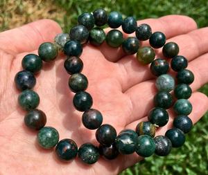 HOT SALE RESIST FATIGUE WOMENS MEN HEALING CRYSTAL NATURAL BLOOD STONE BEADED <b>ELASTIC</b> ADJUSTABLE <b>BRACELETS</b> - Product Image 6