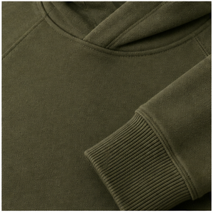 Sudadera con Capucha Personalizada Verde Oliva para Hombre, Estilo Moderno, Corte Regular, Sin Cordón, Frente Liso, Algodón Orgánico, Felpa Francesa MHOOD-0007 - Product Image 6