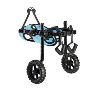 Carrozzina Manuale Leggera per Cani con 2 Ruote Regolabili e Ammortizzatori per Supporto della Mobilità e delle Zampe Posteriori - Product Image 1