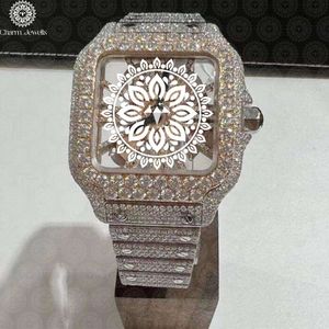 Reloj Cuadrado de Lujo para Mujer, Acero Inoxidable, Movimiento de Cuarzo Analógico, Esfera de Cristal de Zafiro, Cierre Plegable, Correa de 20 mm - Product Image 1