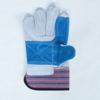 Gants de gréeur en cuir fendu robustes avec paume renforcée Gants de sécurité durables pour la construction, les mines et les travaux industriels