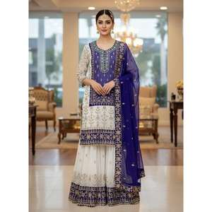 Realza la Belleza de tu Armario con este Conjunto de Salwar Kameez Tradicional Recién Lanzado para Bodas - Product Image 1