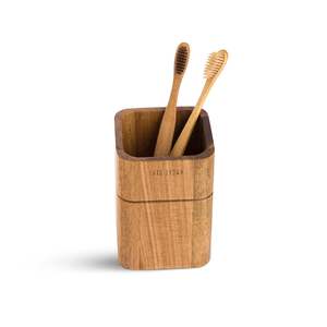 Juego de Accesorios de Baño de Madera de 3 Piezas, Ecológico, de Lujo, de Alta Demanda, con Portacepillos de Dientes, Dispensador de Jabón y Almacenamiento - Product Image 2