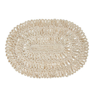 Hot Selling High Quality Modern Eco-Friendly Jute Oval Rug Durable Reinforced Edges Long-Lasting Performance Floor <b>Mat</b> Area Rug - Product Image 1