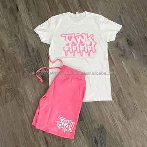 Ensemble de t-shirt confortable 100% coton avec short assorti, tenue décontractée de rue, ensembles de shorts pour hommes, ensembles de tenues d'été en 2 pièces - Product Image 5