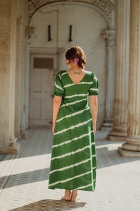 Nuevo Vestido Formal Largo Hasta el Suelo para Mujer, Estilo Tradicional con Encaje Ecológico, 100% Algodón, Corte en A, 2024 - Product Image 5
