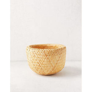 Cesta de Bambú Tejida a Mano, Caja Redonda de Almacenamiento, Accesorios para el Hogar, Organizadores, Juego de Baño Grande, Cesto de Ropa Tejido - Product Image 1