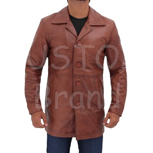Veste en cuir chaude pour homme, design du Nouvel An 2025, motif de lettres, logo sur le devant, col montant, coupe-vent, épaisse, couleur et taille personnalisables - Product Image 1