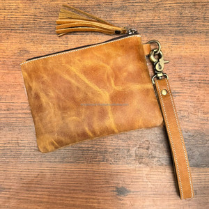 Nouveaux vrais cheveux sur le portefeuille de bracelet en cuir à cacher et usiné pochette de maquillage en cuir véritable occidental gland en peau de vache portefeuille pour femmes personnalisé - Product Image 5