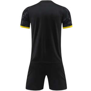 Ensemble maillot et short de football Starlet International pour homme, motif géométrique noir, respirant, en polyester, uniforme - Product Image 6