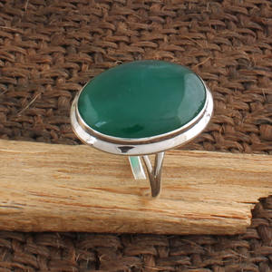 Anillo de Ónix Verde Natural, Plata de Ley 925, Corte Cojín, Anillo de Piedras Preciosas Hecho a Mano, Joyería Fina para Mujer, Proveedor Mayorista, Personalizado - Product Image 2