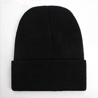 Bonnet tricoté unisexe doux et chaud en polyester/coton pour l'automne et l'hiver, qualité supérieure, personnalisable avec broderie 3D, uni, style plage