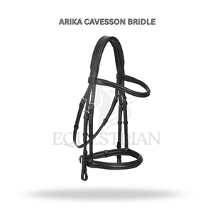 Bridon d'équitation anglais ARIKA CAVESSON, taille complète, pour l'entraînement des chevaux - Product Image 2
