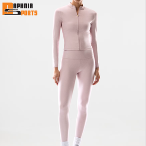 Conjunto Deportivo de 2 Piezas para Gimnasio, Running, Yoga, Bra Deportivo, Top Corto, Leggings de Cintura Alta, Ropa Deportiva para Mujer - Product Image 1