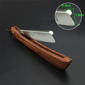 Hot Selling Wooden Handle Shaving Razors High Quality Stainless Steel Barber Straight <b>Edge</b> Razor - Product Image 4
