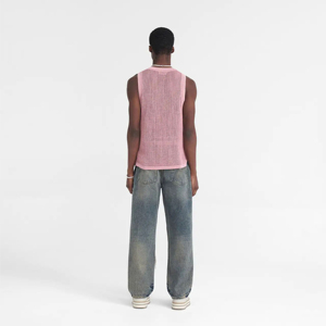 Vente en gros 2026 Distress Work OEM Jean baggy pour homme de haute qualité, coupe droite, jambe large, décontracté, extensible, taille mi-haute, grande taille - Product Image 4