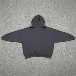 High Quality Men's 550grams <b>Thick</b> <b>Fleece</b> Windproof Solid Pullover Hoodies 100% Cotton Oversized Fit Custom Embroidered Logo - Product Image 2