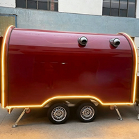 Remorque alimentaire mini incurvée sur mesure de 3,66 m, chariot de restauration compact pour burgers, kebabs, bretzels grillés, crêpes, marchés, location États-Unis, Royaume-Uni, Australie