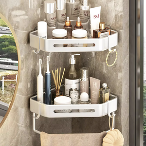 Étagère d'angle murale en alliage d'aluminium pour salle de bain, support de rangement métallique pour douche, organisateur de rangement - Product Image 4
