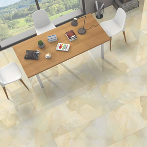 Moderna Baldosa de Porcelana Niccolo Amarilla de Alto Brillo para Piso y Pared, Varios Tamaños, Pulida, para Interiores, para Decoración de Hoteles y Hogares de Lujo - Product Image 1