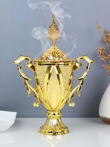 Brûleur d'encens décoratif en métal pour la maison, le temple, le bureau et les rituels spirituels, au design élégant - Product Image 6