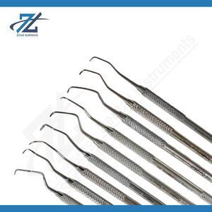 Kit d'instruments dentaires professionnels Gracey Curette avec logo personnalisé, détartreurs en acier inoxydable pour thérapie parodontale, élimination de la plaque dentaire manuelle, certifié CE - Product Image 4