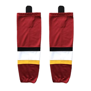 Red And Navy Knee High <b>Leg</b> <b>Warmers</b> For Cycling Breathable Knitted Spandex Polyester Adult Winter Sport Socks - Product Image 5