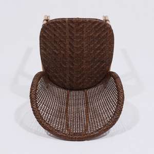 เก้าอี้รับประทานอาหารหวายธรรมชาติสไตล์โมเดิร์น พร้อมพนักพิงและฐานไขว้ น้ำหนักเบา ทอมือจากหวาย เหมาะสำหรับร้านอาหารและคาเฟ่ - Product Image 6