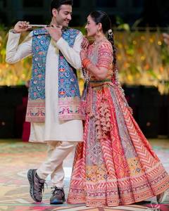 Lehenga Choli de Seda Georgette con Bordado Intenso para Mujer, Traje Indio Pakistaní para Bodas y Fiestas - Product Image 2