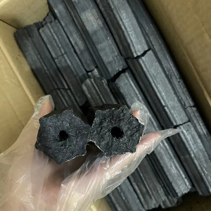 Briquetas Hexagonales de Carbón Vegetal Negro de Aserrín de Madera Dura de Alta Densidad, 7000-8000 Kcal/kg de Valor Calorífico, 3.0%-5.0% de Contenido de Ceniza, para Barbacoa - Product Image 1