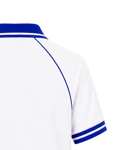Camiseta Polo Personalizada Blanca y Azul Rey para Hombre, Ropa Deportiva Informal Personalizada, Transpirable, de Manga Corta, Mezcla de Algodón, para Golf - Product Image 6