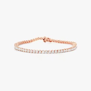 Customized Butterfly Shape Lab Grown Moissanite Tennis <b>Bracelet</b> for Certified 18K Rose Gold Plated Trendy Men's Shining Star - Product Image 1