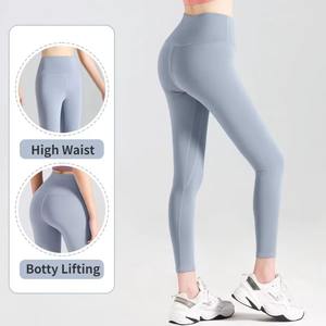 Pantalones de yoga sin costuras de cintura alta personalizados al por mayor, de gran venta, para mujer, mallas deportivas para gimnasio, control de abdomen, fitness y running - Product Image 4