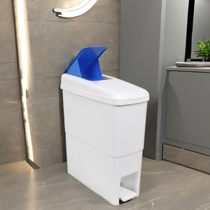 Poubelle de stockage des déchets sanitaires féminins avec pédale, en matériau PP écologique - Product Image 1