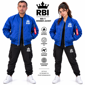 Blousons Bomber MA1 RBI, Blousons de Vol MA1, Blousons de Pilote en Nylon - Unisexe, Manches Longues, Utilisation en Avion - Product Image 6