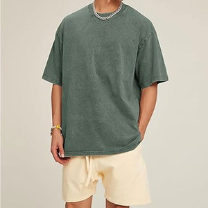 T-shirts Oversize Homme Effet Délavé Unisexe Coupe Ample Manches Courtes Décontracté Streetwear Basique Confortable Vintage - Product Image 5