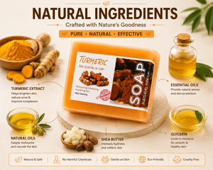 สบู่ขมิ้นผสมโคจิกแอซิด สบู่สมุนไพรไวท์เทนนิ่ง ขายดี ผลิตด้วยมือ รับผลิตแบบ OEM ODM แบรนด์ส่วนตัว - Product Image 3