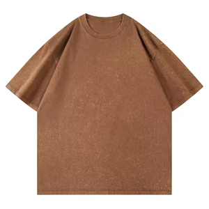 เสื้อยืดโอเวอร์ไซส์ผู้ชายผ้าคอตตอน 100% หนานุ่ม พิมพ์ลายแบบแอซิดวอช ผลิตตามสั่ง เป็นมิตรต่อสิ่งแวดล้อม แห้งเร็ว สไตล์สตรีทแวร์ จากโรงงานโดยตรง - Product Image 1