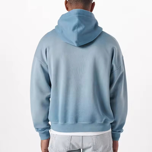 High Quality 400 Gsm <b>Sun</b> Faded Hoodie Distressed Streetwear with Embroidered Stones Oversized Acid Washed Cotton for Winter - Product Image 2