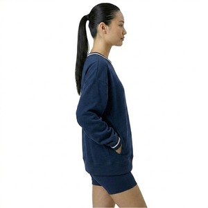 Women V Neck Sweatshirt Oversized Cozy Pullover Warm Fleece Fabric Stylish Casual Daily Wear Long Sleeve Soft <b>Winter</b> <b>Top</b> - Product Image 5
