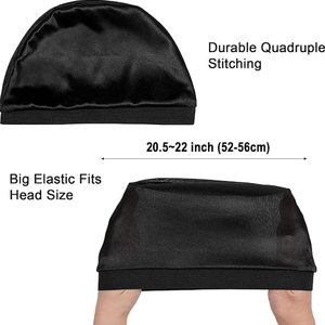 Chunky Knit <b>Silk</b> Satin <b>Lined</b> Breathable Waterproof Unisex Winter <b>Beanie</b> Soft Warm Adult Casual - Product Image 3