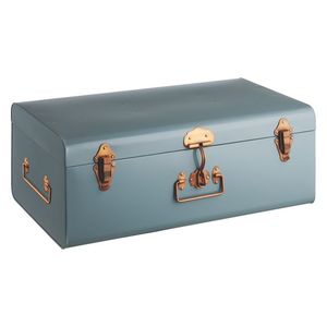Juego de Cajas de Almacenamiento Metálicas Blancas Rectangulares Apilables con Tapa con Bisagras y Herrajes de Latón para Organización de Artículos Diversos - Product Image 2