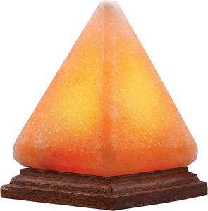 Lampe de sel de l'Himalaya USB, sculptée à la main, style pyramide carrée, cristal de roche raffiné, sachet, bouteille, sac, assaisonnement alimentaire solide 100% pur - Product Image 1