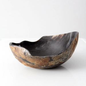 Bol en corne de buffle sculpté à la main pour ustensiles de cuisine traditionnels et ethniques, finition naturelle, pour une vie bio et durable - Product Image 5