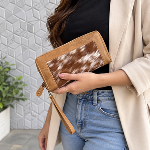 Cowhide Western Wallet for Women Hair on Hide Cowhide Leather <b>Purse</b> Clutch Card <b>Phone</b> Case Stylish Collection Clutch Women - Product Image 3