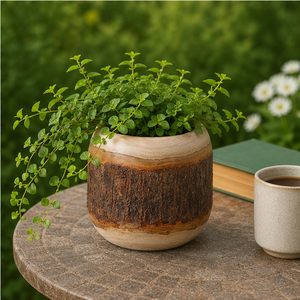 Maceta de Madera Rústica Hecha a Mano, Maceta de Tronco Natural para Plantas de Interior y Exterior, Decoración Ecológica para Jardín de Estilo Rústico - Product Image 2