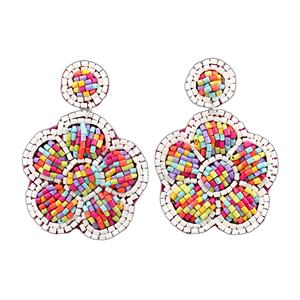 Pendientes colgantes con cuentas de paletas inspiradas en el verano para mujer, accesorios de moda vibrantes hechos a mano - Product Image 2