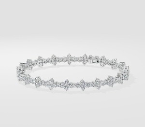 Bracelet en diamant Quinn, motif luxueux, bracelet en or avec diamants, bijoux fins - Product Image 1