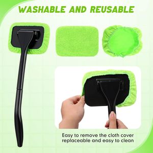 Kit di Pulizia per Parabrezza Auto con 8 Pezzi, Manico Estensibile, Panni in Microfibra, Spazzola e Flacone Spray Vuoto per Lavaggio Vetri Auto - Product Image 6