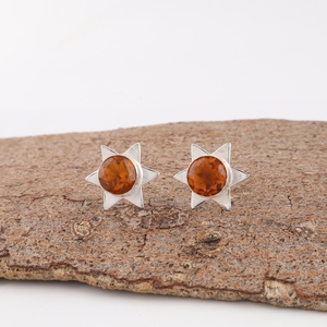 Nouveauté 2026 : Boucles d'oreilles en citrine jaune de créateur, bijoux en argent sterling 925 pour femmes et filles - Product Image 1